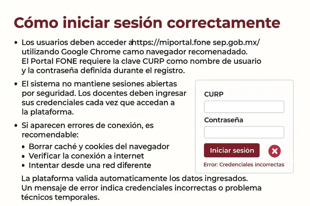 Cómo iniciar correctamente una sesión en mi portal fone