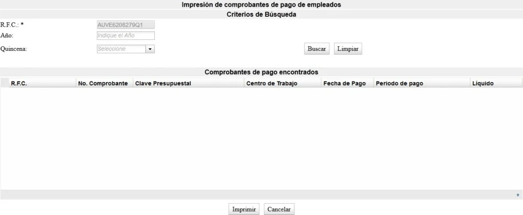 Mi Portal SEP Impresión comprobante pago