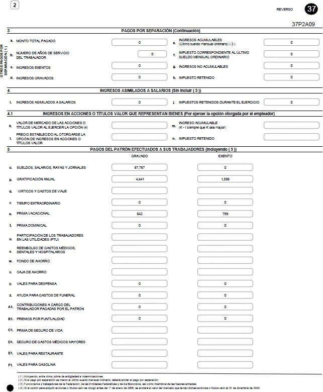 Mi Portal SEP Impresión Formulario 37