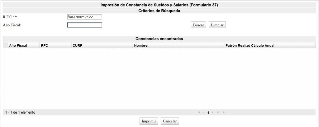 Mi Portal SEP Impresión Formulario 37
