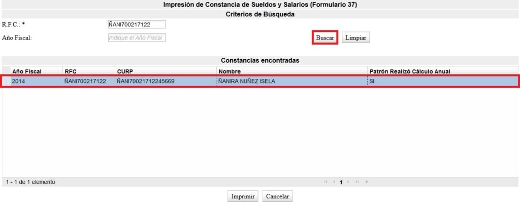Mi Portal SEP Impresión Formulario 37