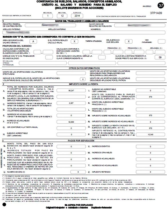 Mi Portal SEP Impresión Formulario 37