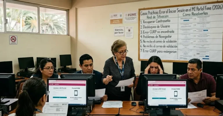 Casos Prácticos: Error al Iniciar Sesión en el MI Portal Fone — 7 Situaciones Reales de Maestros Mexicanos y Cómo Resolverlas (2026)